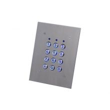 Foto EX5-102A elektronisch codeslot, metalen inbouw behuizing, verlichte metalen toetsen