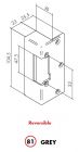 Voorplaat B81, staal met grijze epoxy coating, symmetrisch, box                                                              